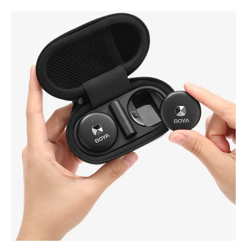 Micrófono Lavalier Inalámbrico Doble Boya Omic-U con Conector USB-C 2