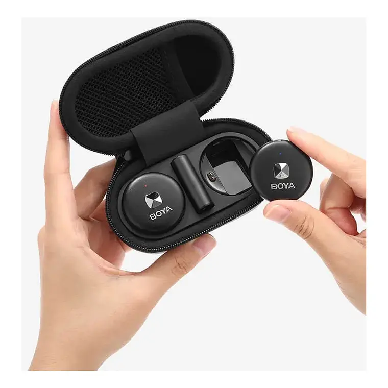 Micrófono Lavalier Inalámbrico Doble Boya Omic-U con Conector USB-C 2