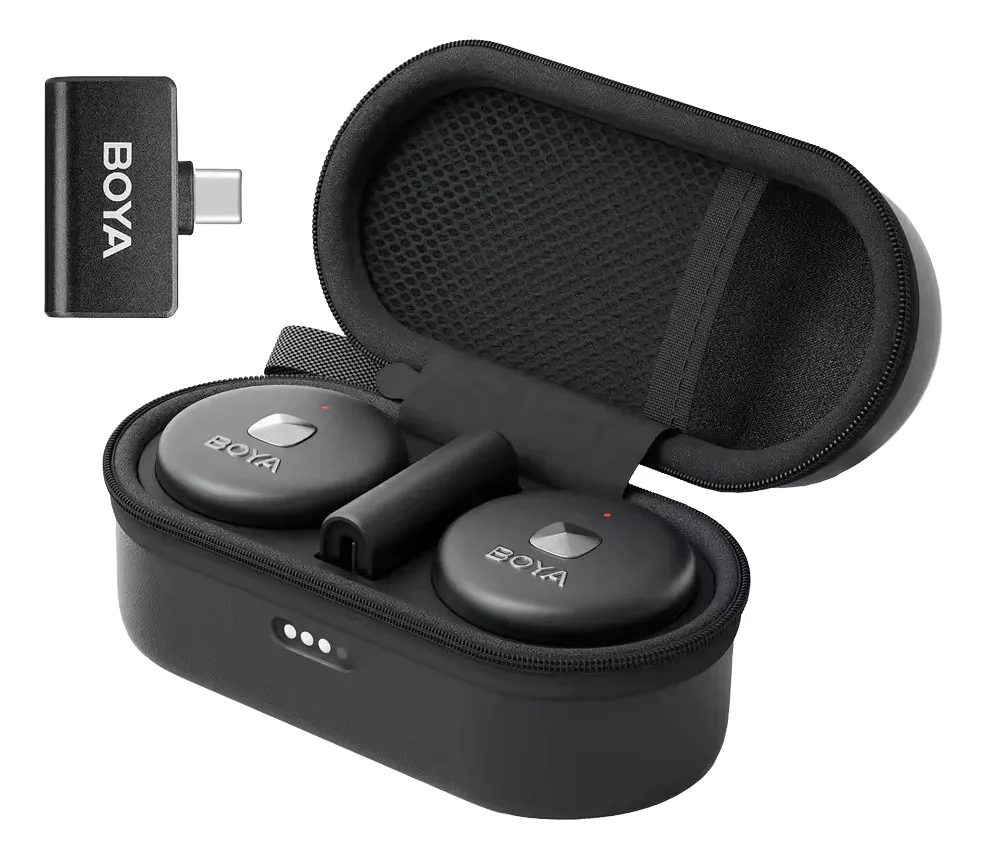 Micrófono Lavalier Inalámbrico Doble Boya Omic-U con Conector USB-C 7