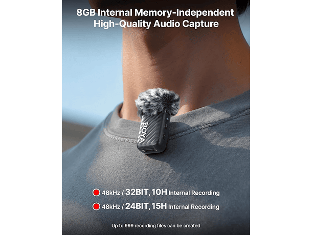 Micrófono Lavalier Inalámbrico Boya BOYAMIC 2-03 con IA 