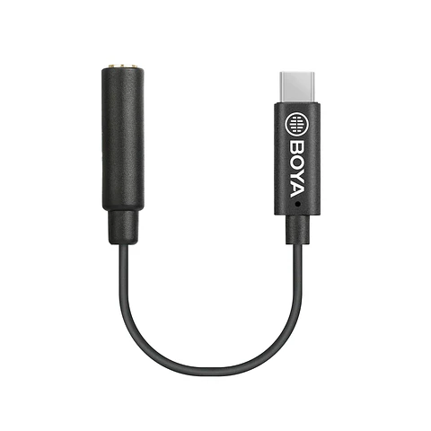 Cable Adaptador Boya BY-K4 USB-C Macho a TRS Hembra