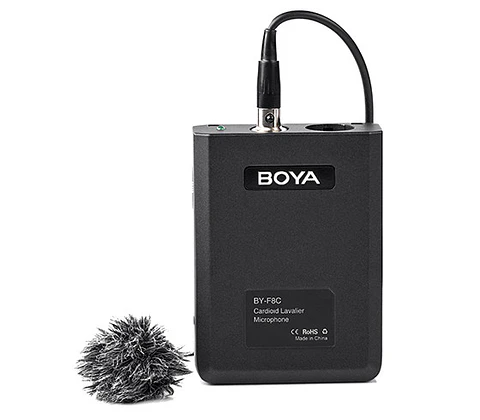 Micrófono Lavalier Cardioide Profesional Boya BY-F8C para Video e Instrumentos