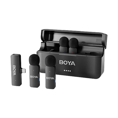 Sistema de Micrófonos Inalámbricos Boya BY-V4U de 4 Canales con Conector USB-C