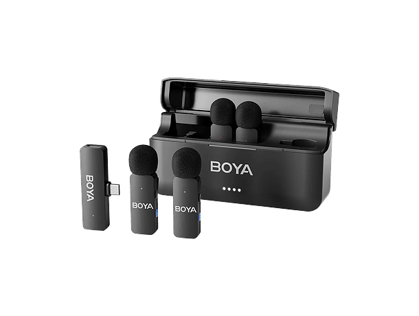 Sistema de Micrófonos Inalámbricos Boya BY-V4U de 4 Canales con Conector USB-C