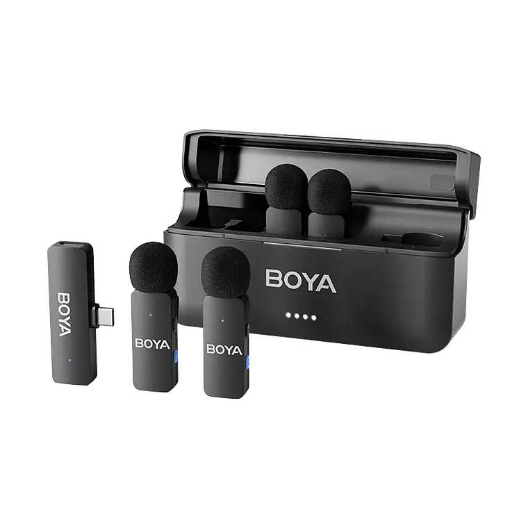 Sistema de Micrófonos Inalámbricos Boya BY-V4U de 4 Canales con Conector USB-C 1
