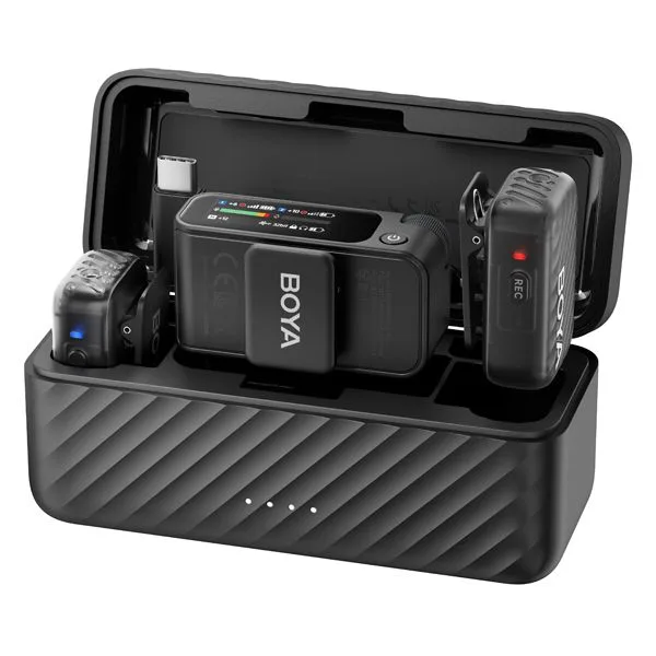 Micrófono Lavalier Inalámbrico Doble Boya BOYAMIC 2-02 con IA 11