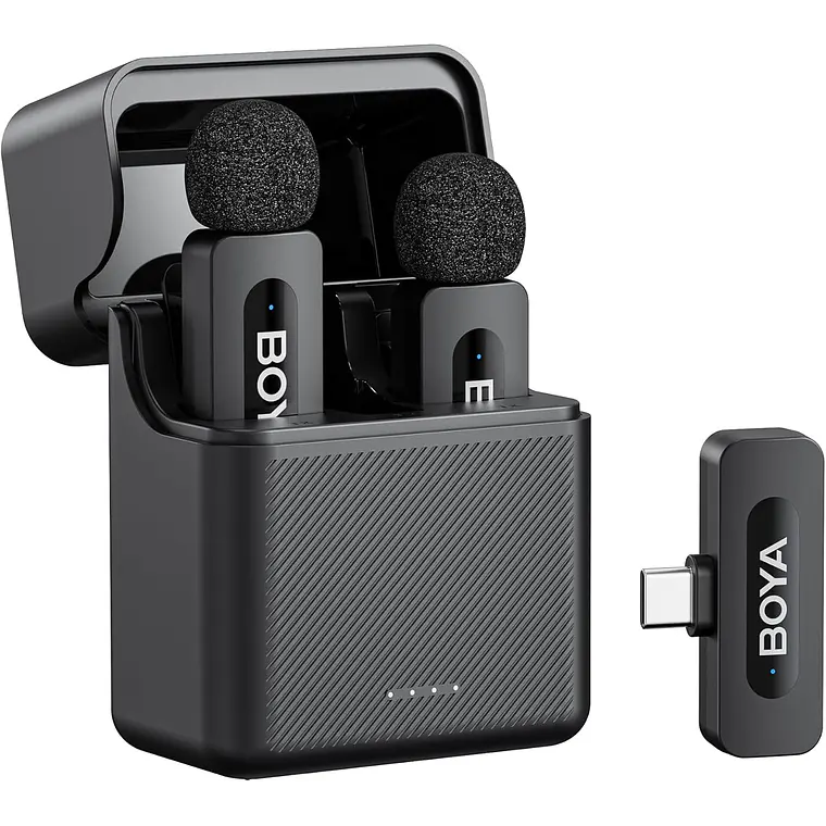 Micrófono Lavalier Inalámbrico Doble Boya BY-V30 con Conector USB-C 1