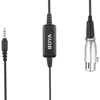 Cable de Micrófono Boya BY-BCA6 con Preamplificador XLR a 3,5 mm 1