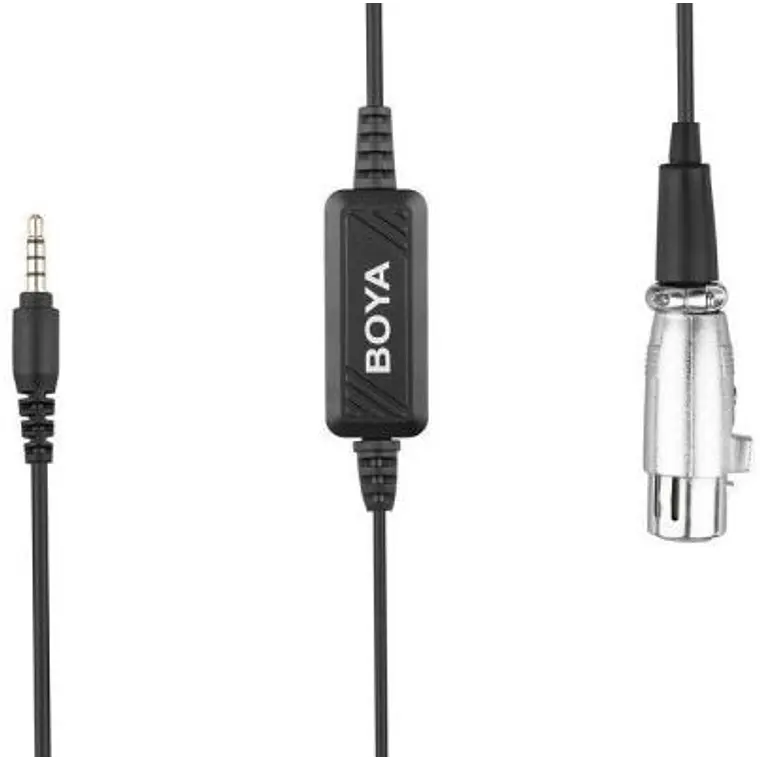 Cable de Micrófono Boya BY-BCA6 con Preamplificador XLR a 3,5 mm 1