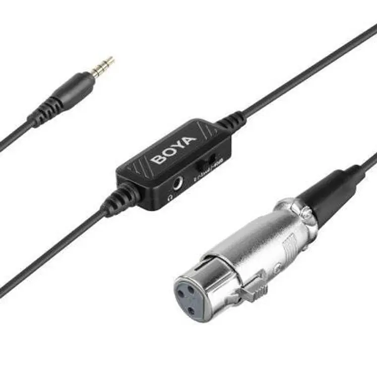 Cable de Micrófono Boya BY-BCA6 con Preamplificador XLR a 3,5 mm 7