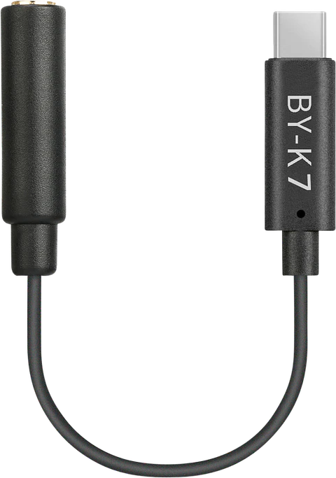 Cable Adaptador Boya BY-K7 TRS Hembra de 3,5 mm a USB-C Macho para DJI Osmo Action