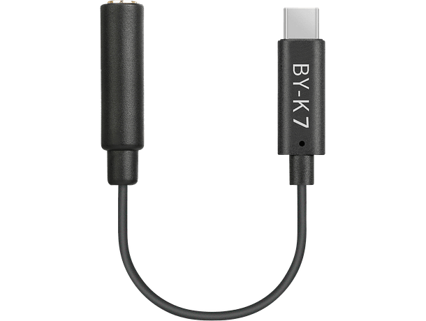 Cable Adaptador Boya BY-K7 TRS Hembra de 3,5 mm a USB-C Macho para DJI Osmo Action