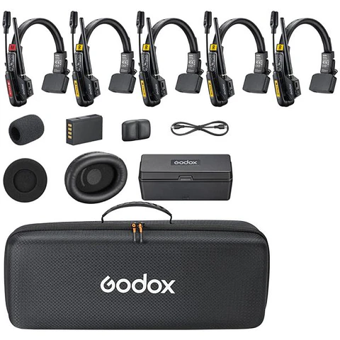 Sistema de Intercomunicación Inalámbrico Godox SkyTalk Air 5S para 5 Personas
