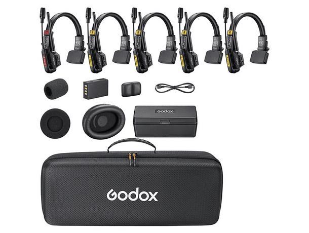 Sistema de Intercomunicación Inalámbrico Godox SkyTalk Air 5S para 5 Personas