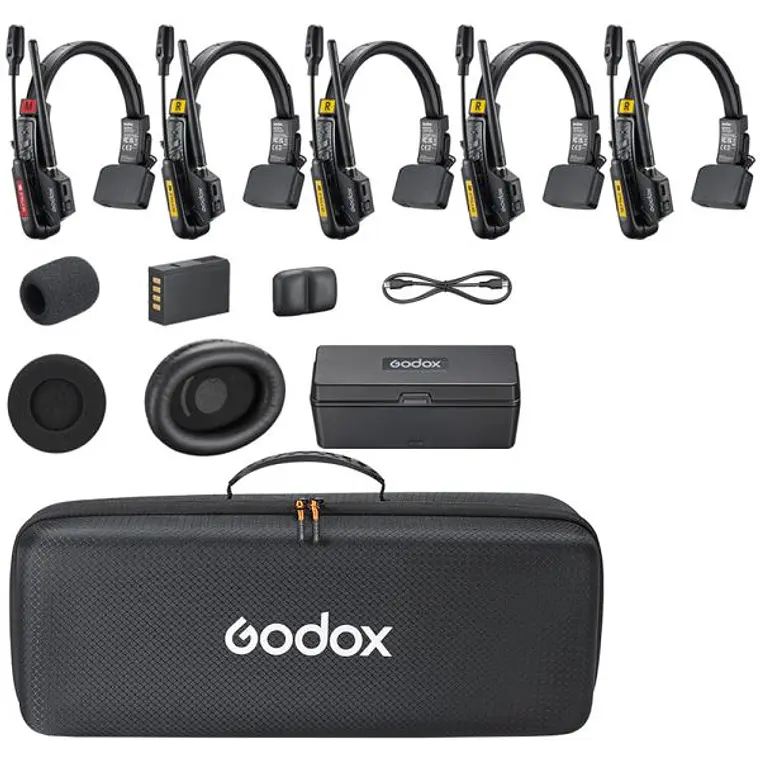 Sistema de Intercomunicación Inalámbrico Godox SkyTalk Air 5S para 5 Personas 1