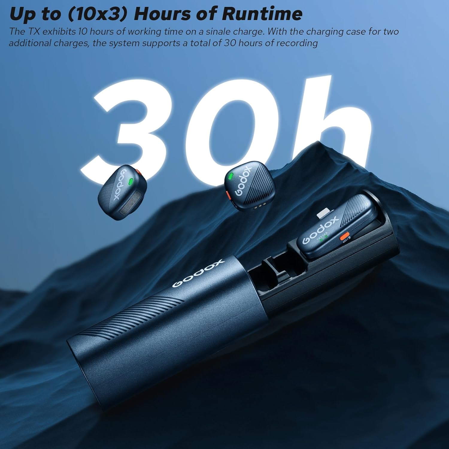 Micrófono Lavalier Inalámbrico Doble Godox Cube-SC Kit 2 con Conector USB-C 2