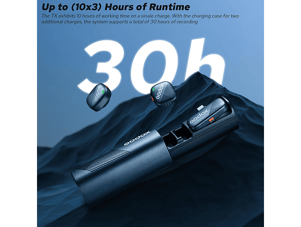 Micrófono Lavalier Inalámbrico Doble Godox Cube-SC Kit 2 con Conector USB-C