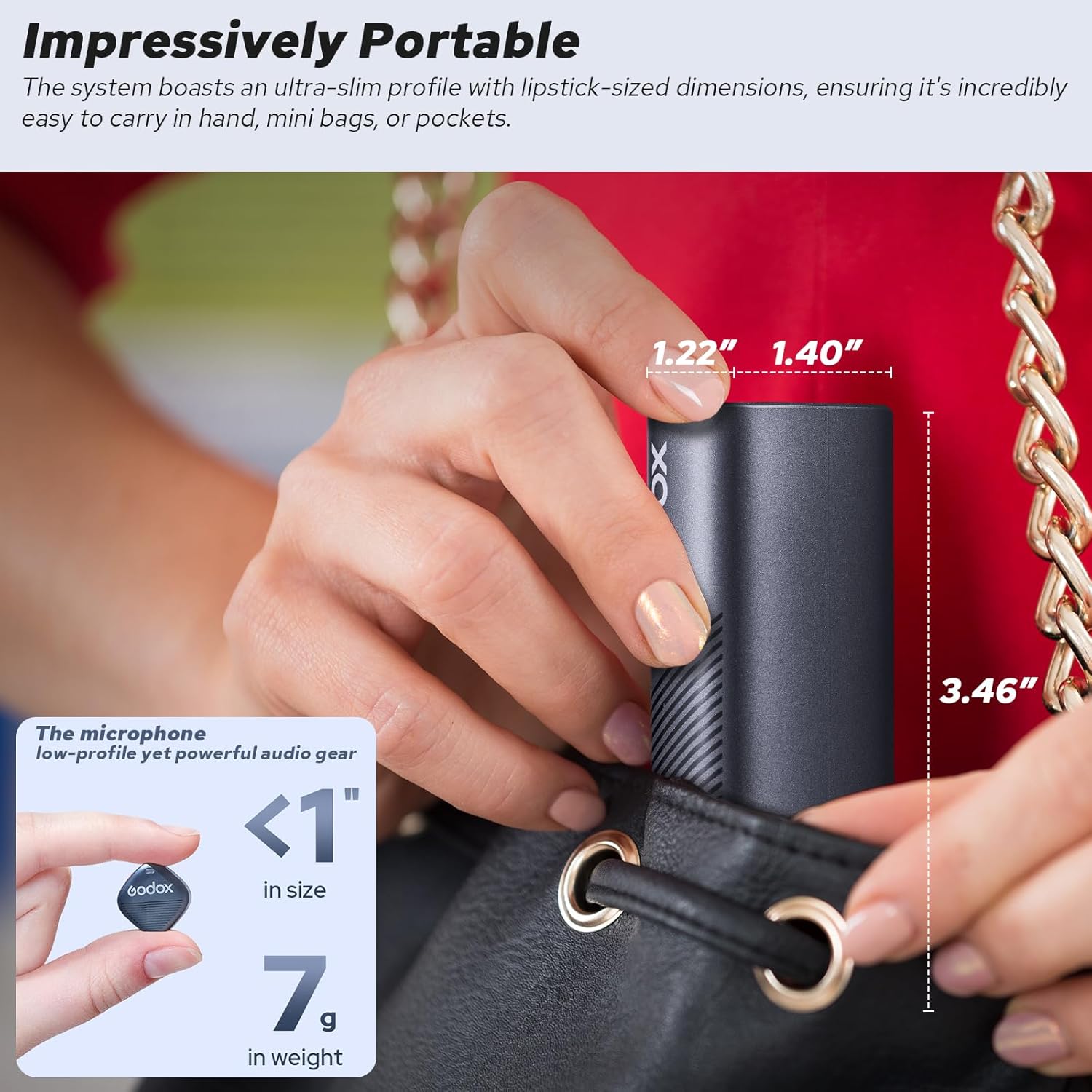 Micrófono Lavalier Inalámbrico Doble Godox Cube-SC Kit 2 con Conector USB-C 3