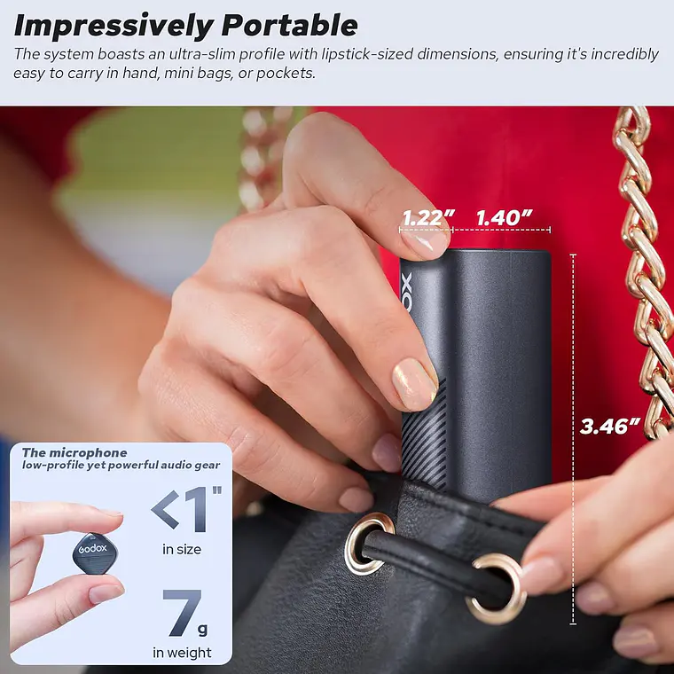 Micrófono Lavalier Inalámbrico Doble Godox Cube-SC Kit 2 con Conector USB-C 3