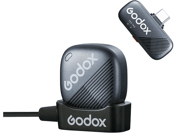 Micrófono Lavalier Inalámbrico Godox Cube-C Kit 1 para Cámaras y USB-C