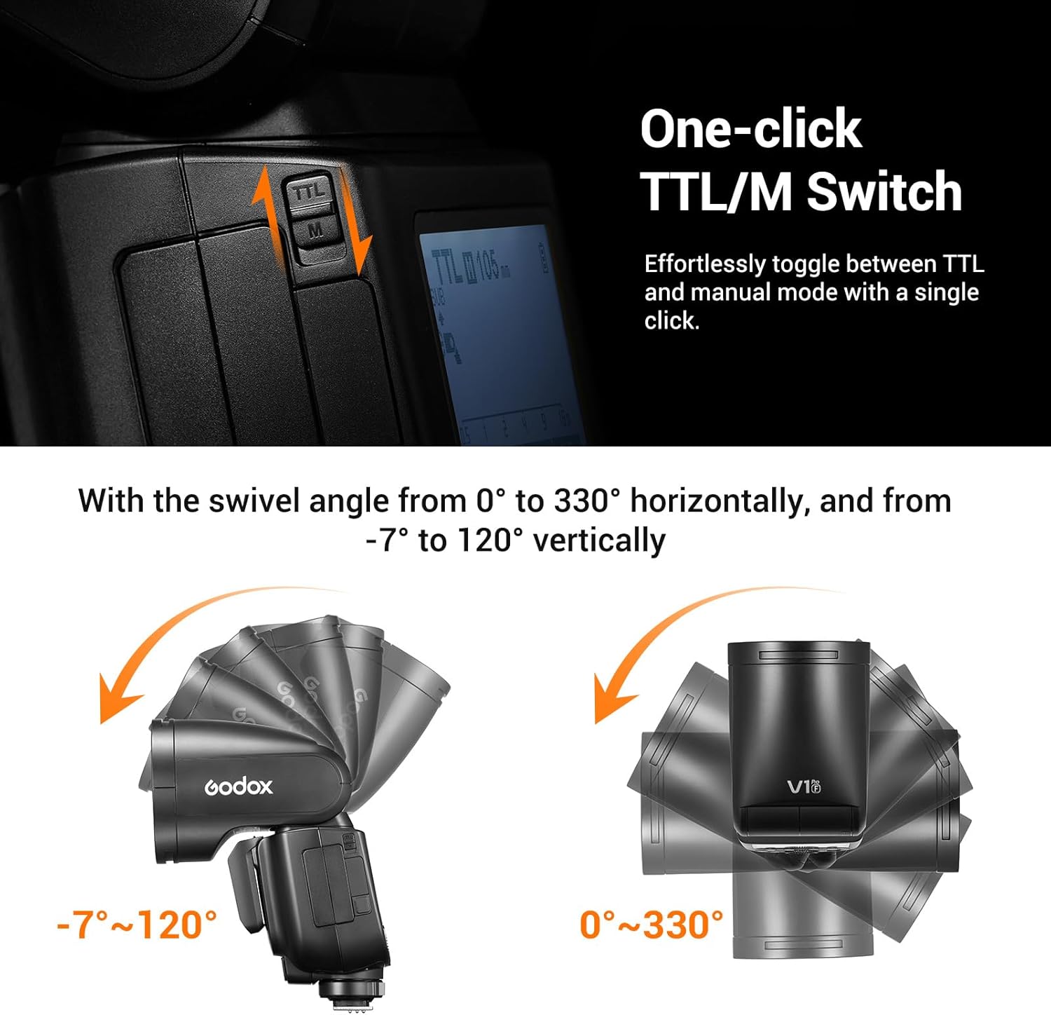 Flash Godox V1Pro-F para Cámaras Fujifilm 9