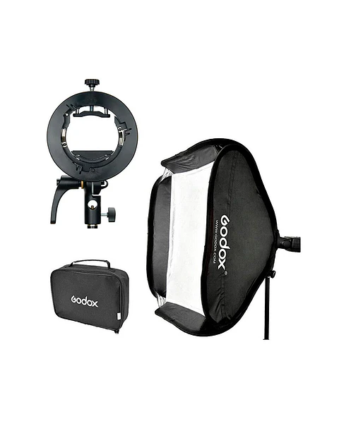 Softbox Godox de 60 × 60 cm con Adaptador Bowens para Flashes 