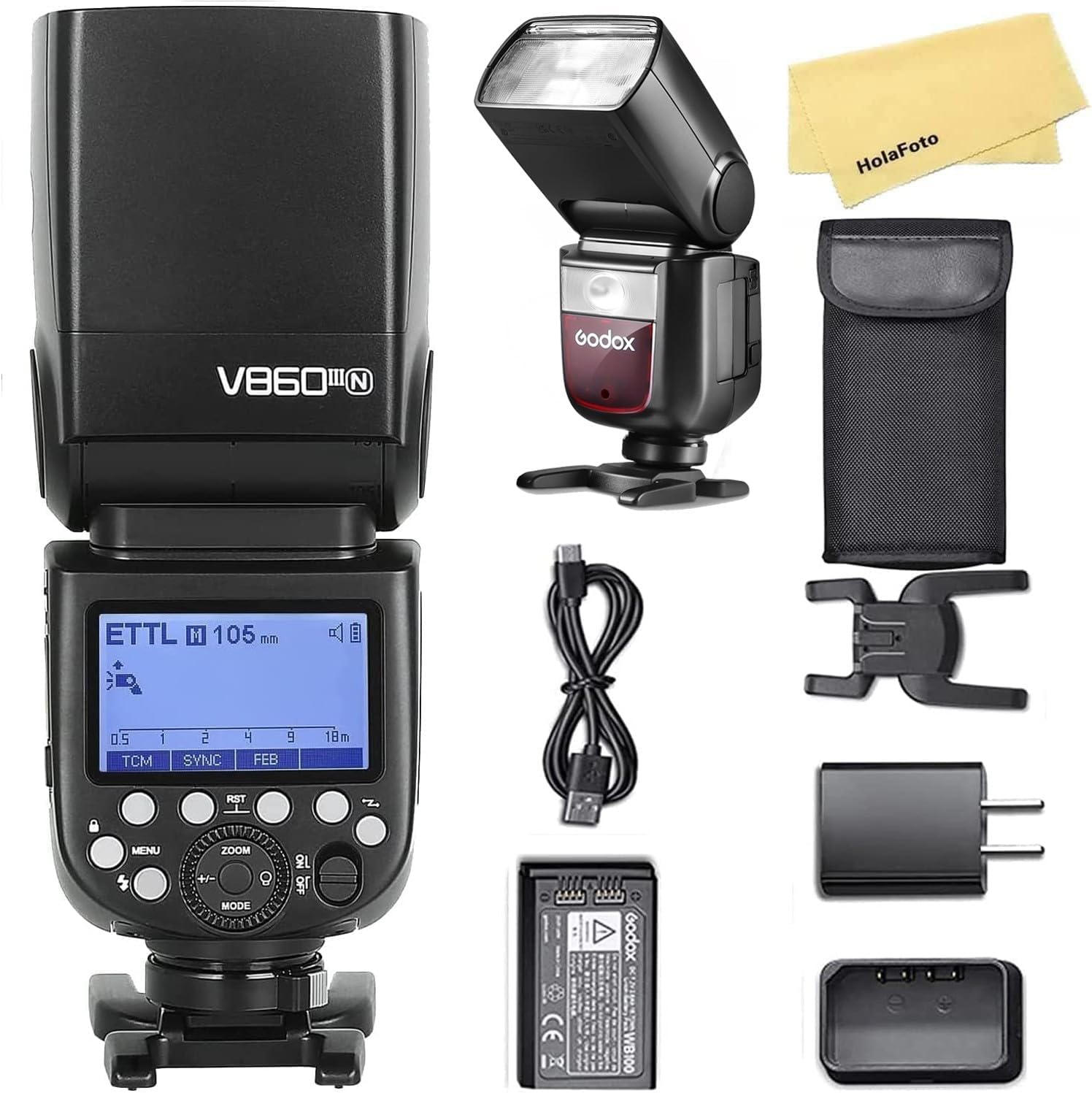Flash Godox Ving V860III TTL Kit para Cámaras Nikon  1