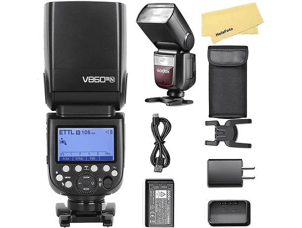 Flash Godox Ving V860III TTL Kit para Cámaras Nikon 