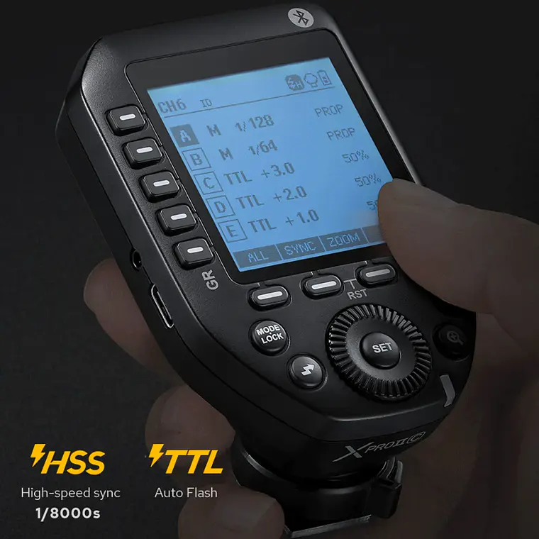 Trigger Godox Xpro II C TTL con HSS y Bluetooth para Cámaras Canon 3