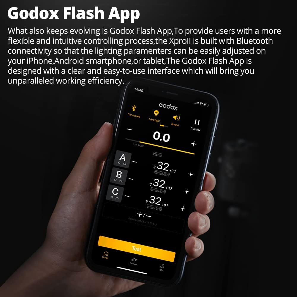 Trigger Godox Xpro II C TTL con HSS y Bluetooth para Cámaras Canon 7