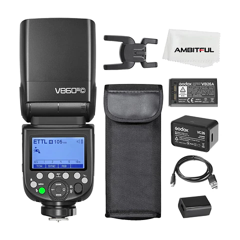 Flash Godox Ving V860III TTL Kit para Cámaras Canon 