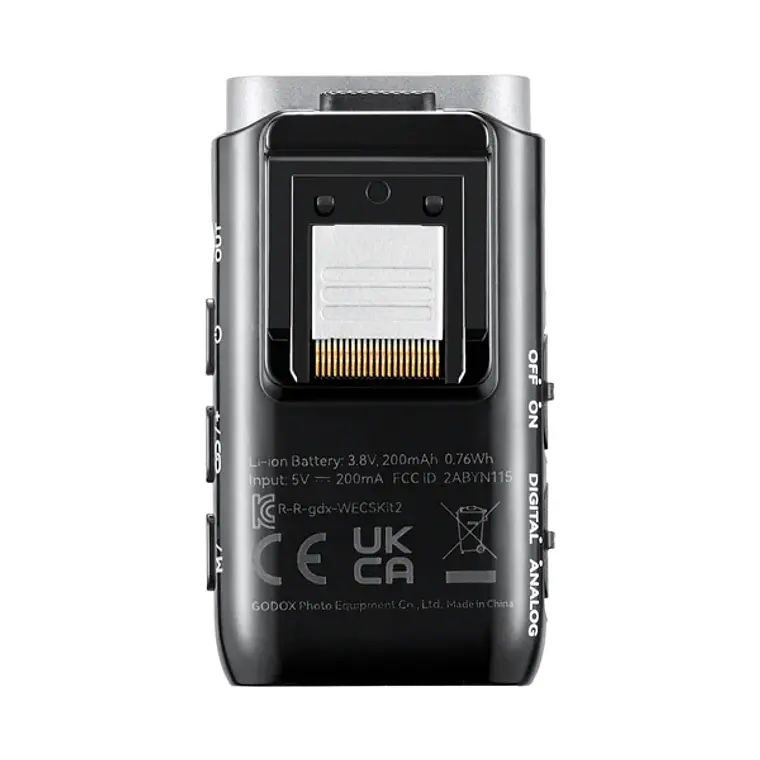 Micrófono Godox Lavalier Inalámbrico Doble Sony WEC-S Kit 2 para Cámaras Sony y Dispositivos Móvile 10