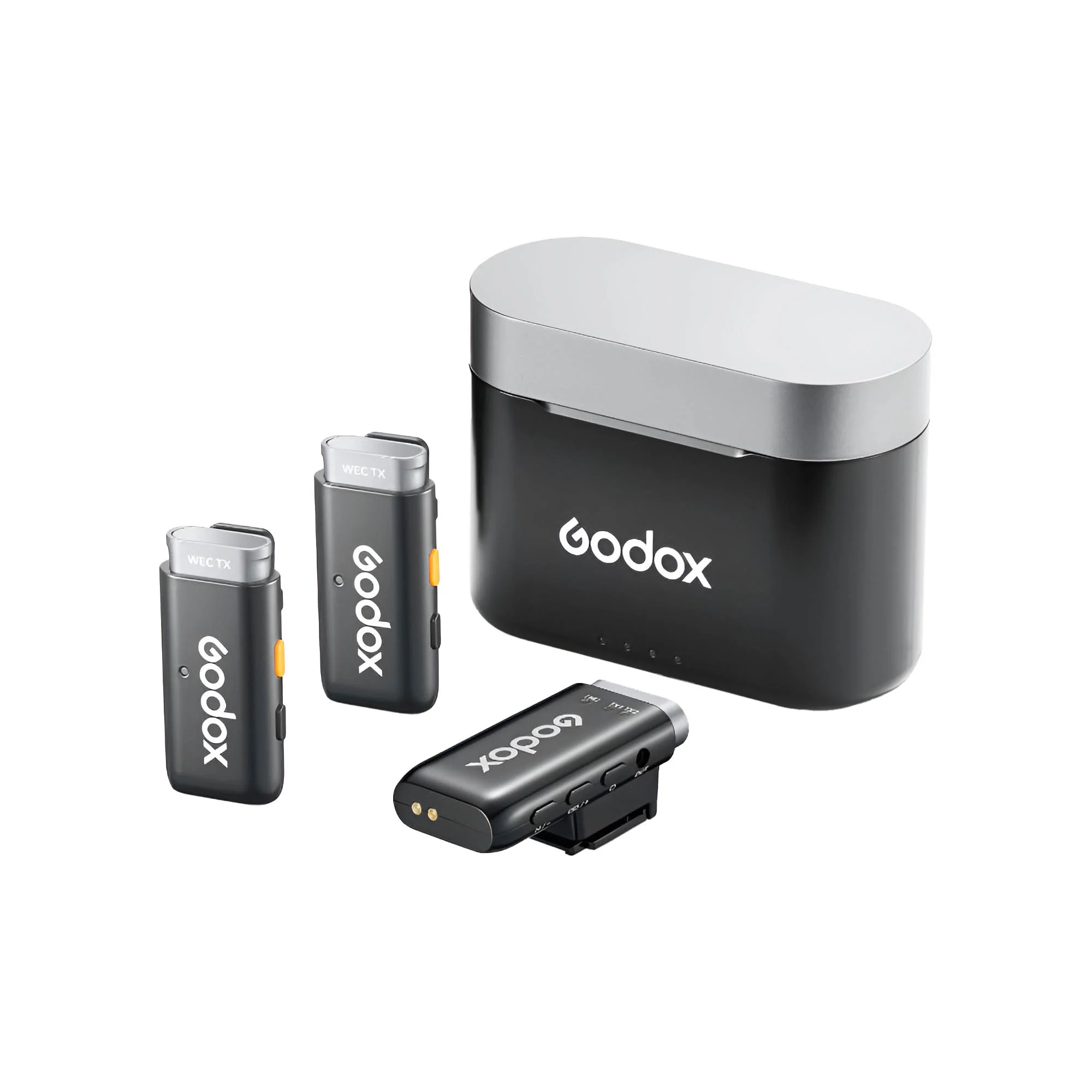 Micrófono Godox Lavalier Inalámbrico Doble Sony WEC-S Kit 2 para Cámaras Sony y Dispositivos Móvile 1