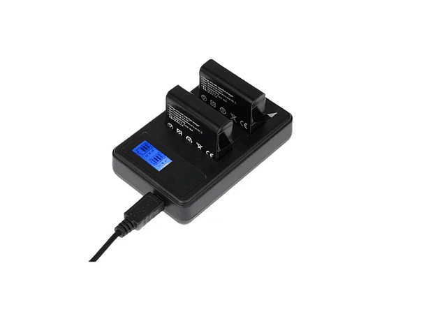 Cargador Doble Iluminus para Baterías Canon LP-E10 - USB