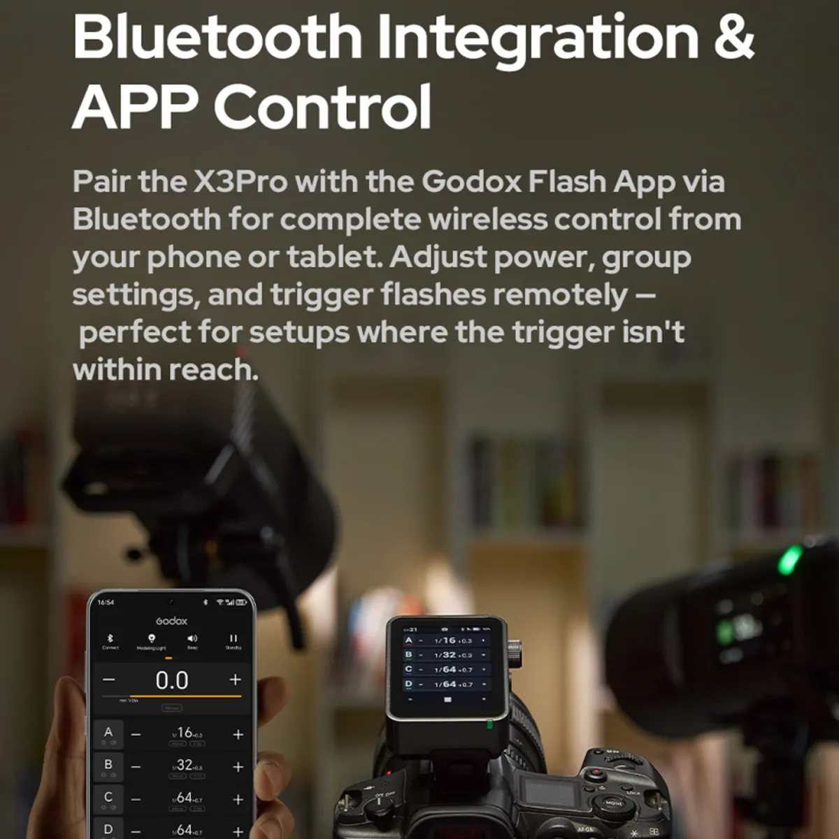 Trigger Inalámbrico Godox X3Pro S TTL con Pantalla Táctil para Cámaras Sony 8