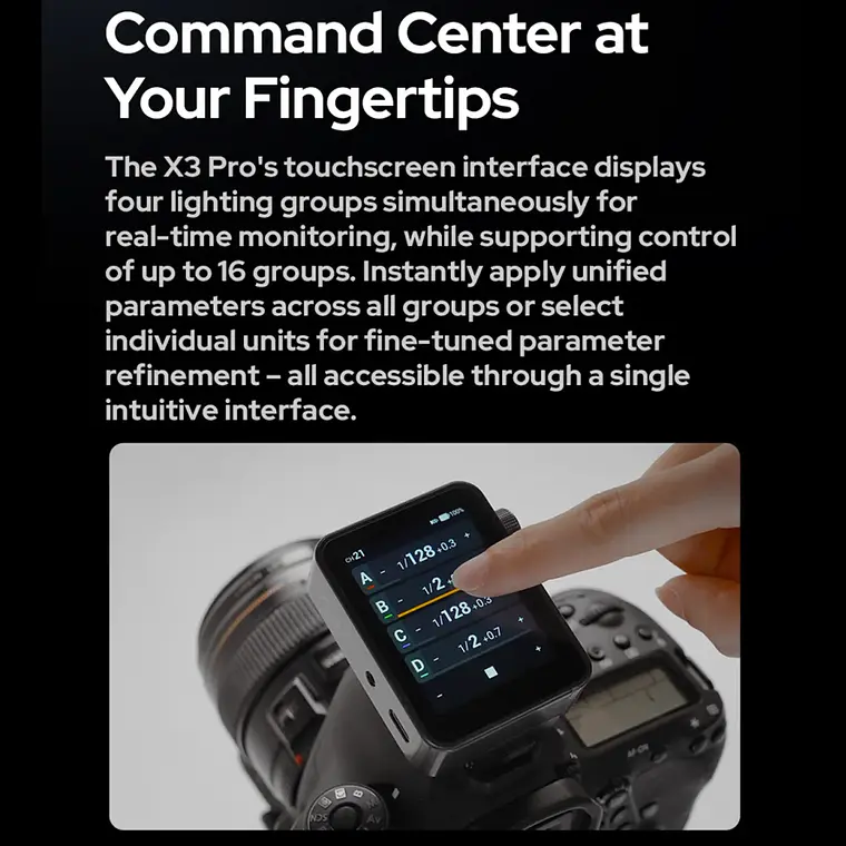Trigger Inalámbrico Godox X3Pro S TTL con Pantalla Táctil para Cámaras Sony 9