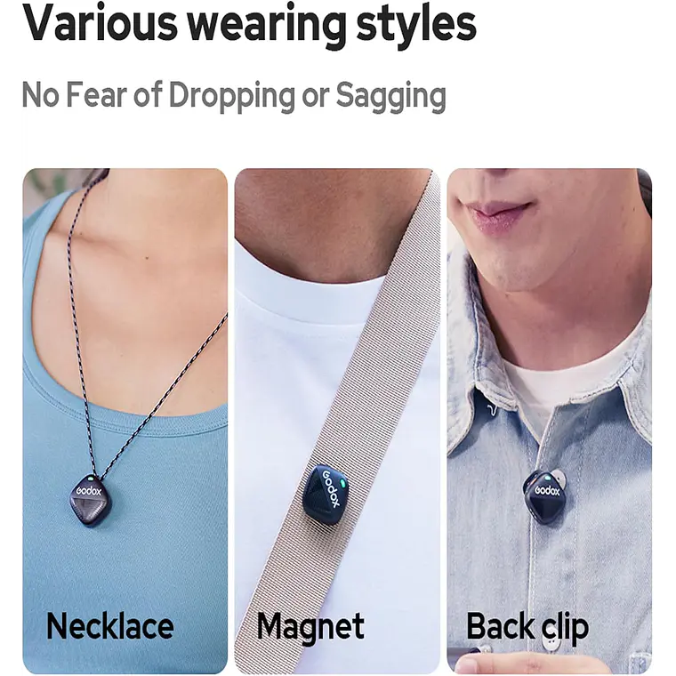 Micrófono Lavalier Inalámbrico Godox Cube-SL Kit 1 con Conector Lightning 2
