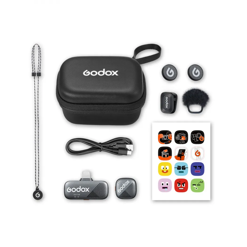 Micrófono Lavalier Inalámbrico Godox Cube-SL Kit 1 con Conector Lightning 8