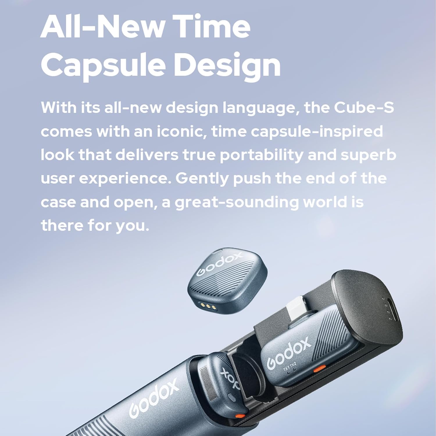 Micrófono Lavalier Inalámbrico Doble Godox Cube-SL Kit 2 con Conector Lightning 3