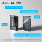 Micrófono Lavalier Inalámbrico Doble Godox Cube-C Combo Kit 2 para Cámaras, USB-C y Lightning 3