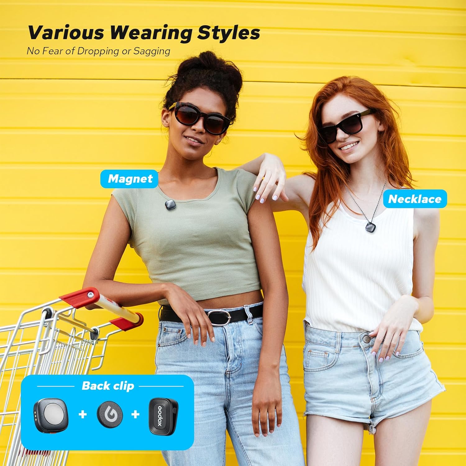 Micrófono Lavalier Inalámbrico Doble Godox Cube-C Combo Kit 2 para Cámaras, USB-C y Lightning 6