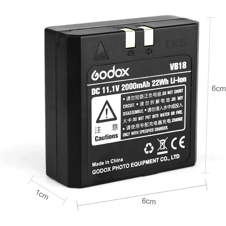Batería Recargable Godox VB-18 para Flashes V860 5