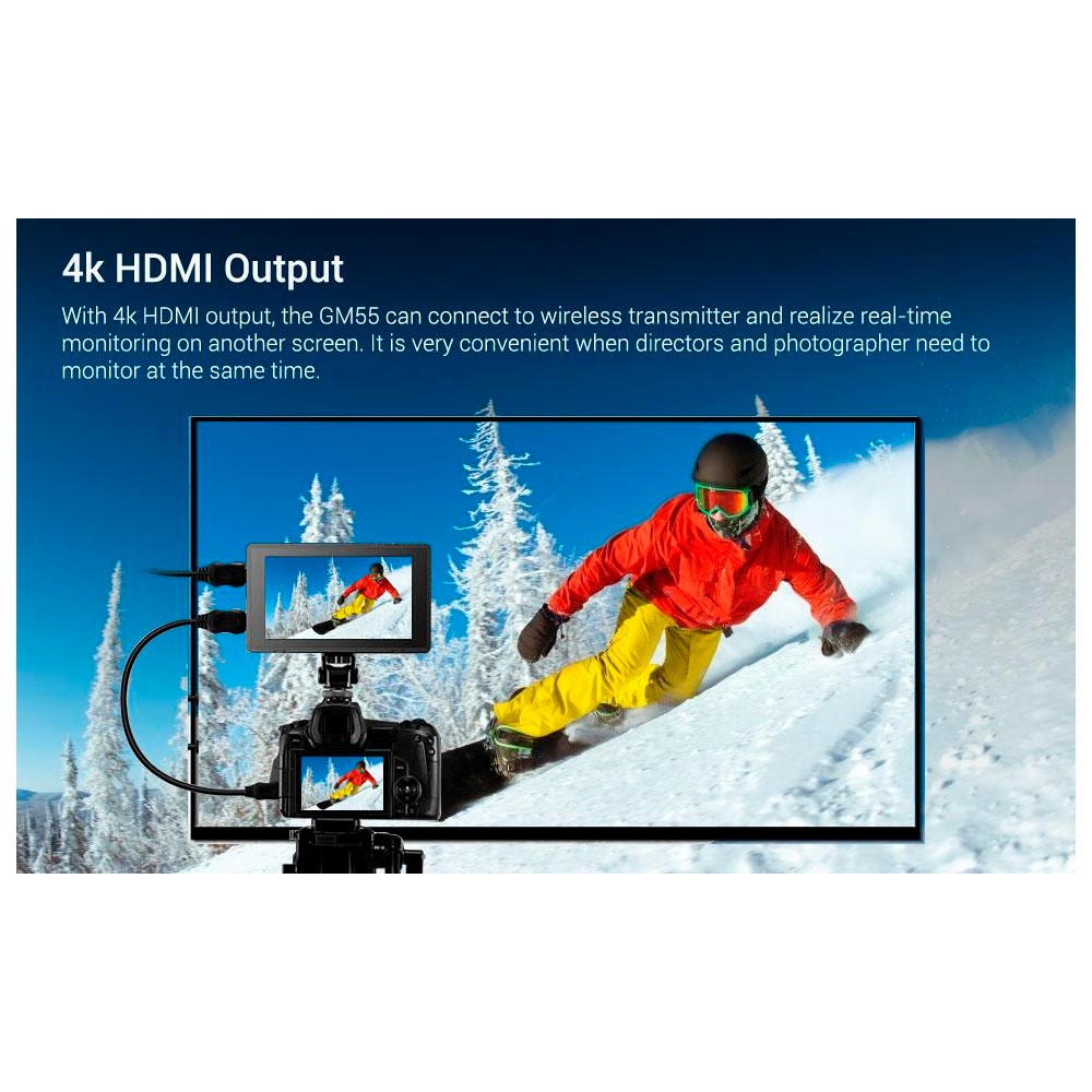 Monitor Touchscreen Godox GM55 para Cámaras 7