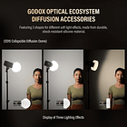 Kit de 2 Luces LED RGB Godox MS60R de 60 W con Accesorios y Maleta 4