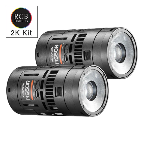 Kit de 2 Luces LED RGB Godox MS60R de 60 W con Accesorios y Maleta