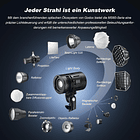 Kit de 4 Luces LED RGB Godox MS60R de 60 W con Accesorios y Maleta 4