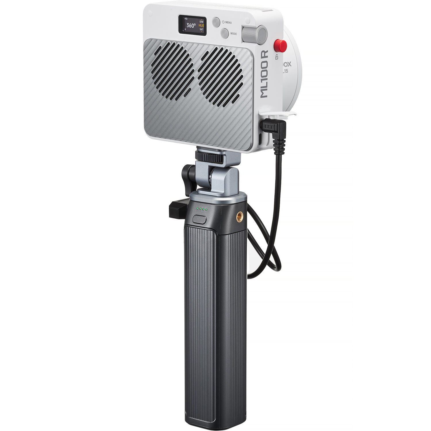 Kit de Luz LED RGB Godox ML100R con Lente de 36° y Battery Grip 4