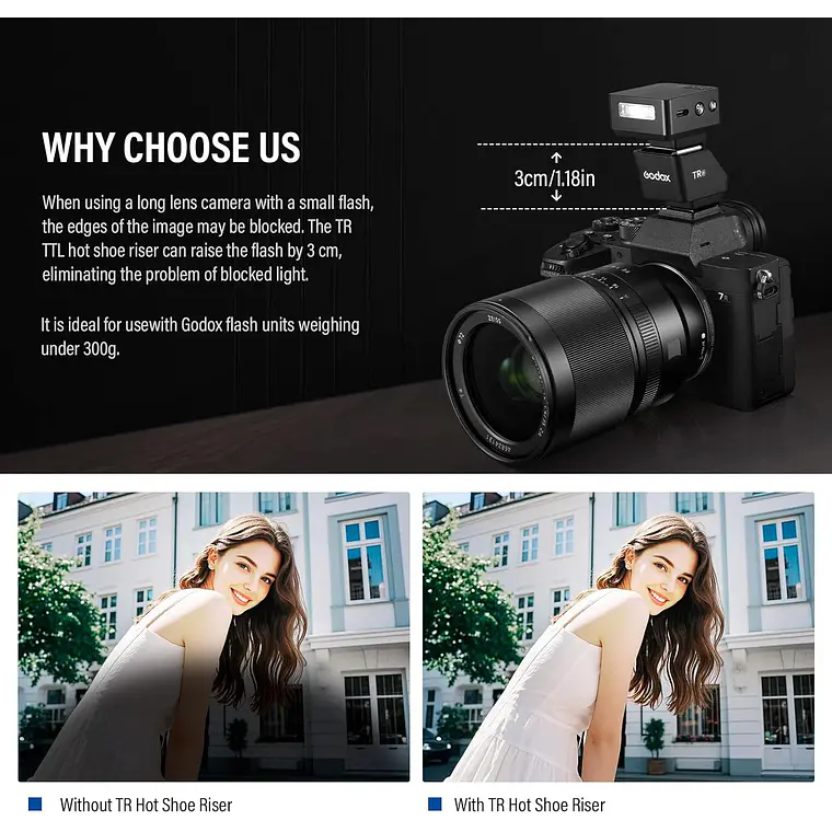 Alzador de Zapata TTL Godox TR-S para Cámaras Sony 5