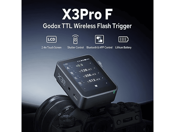 Trigger Inalámbrico Godox X3Pro F TTL para Cámaras Fujifilm