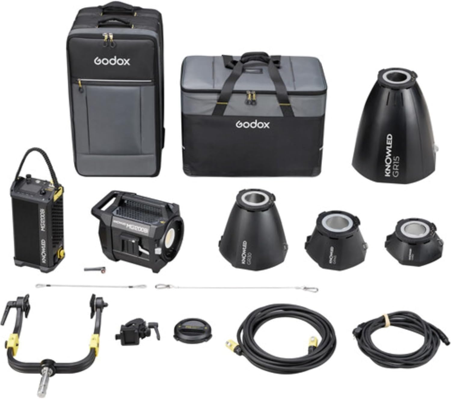 Cañón LED Bicolor Godox KNOWLED MG1200Bi K1 con Reflectores de 30°, 45° y 60° 12